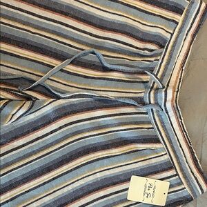 Per Se Blue and Yellow Striped Trousers